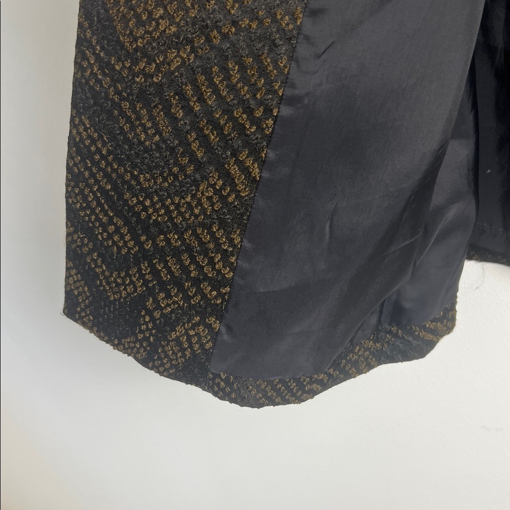 Eileen Fisher Medium Silk Blend Jacquard Wave Textured Open Front Jacket - Picture 9 of 13